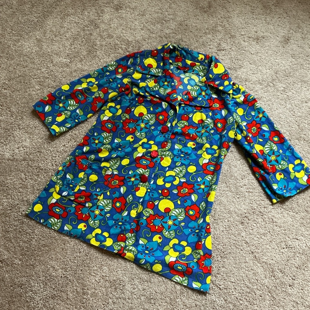 Genuine 60’s/70’s Vintage Jacket, Housecoat, Cover-Up, Women’s Large-XL, Groovy!
